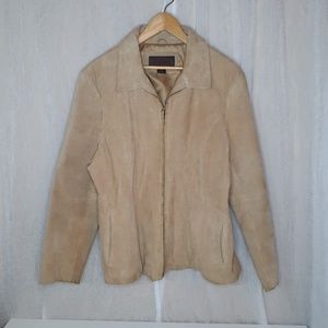 Sienna Tan Suede Jacket with zippered Front‎